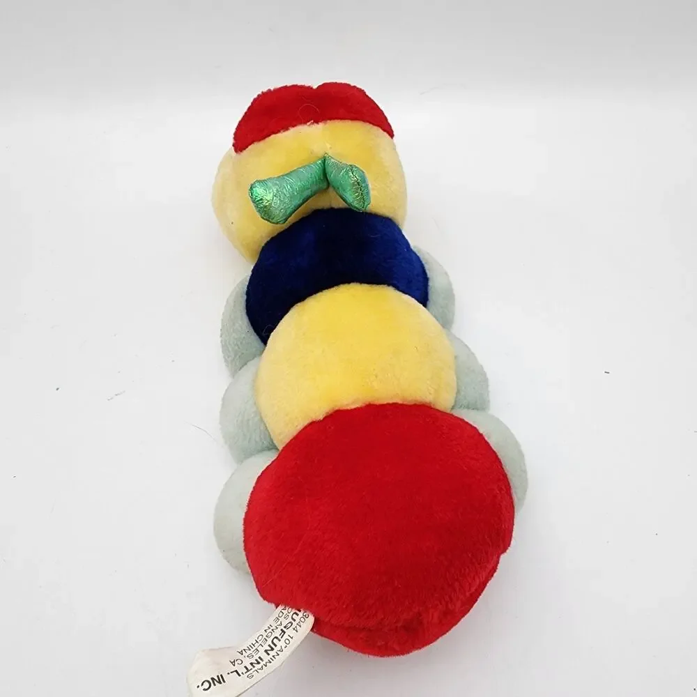 Vintage HugFun Caterpillar Worm Rattle Plush Stuffed Animal 10